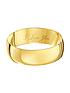  image of love-gold-personalised-9ct-yellow-gold-d-shape-wed