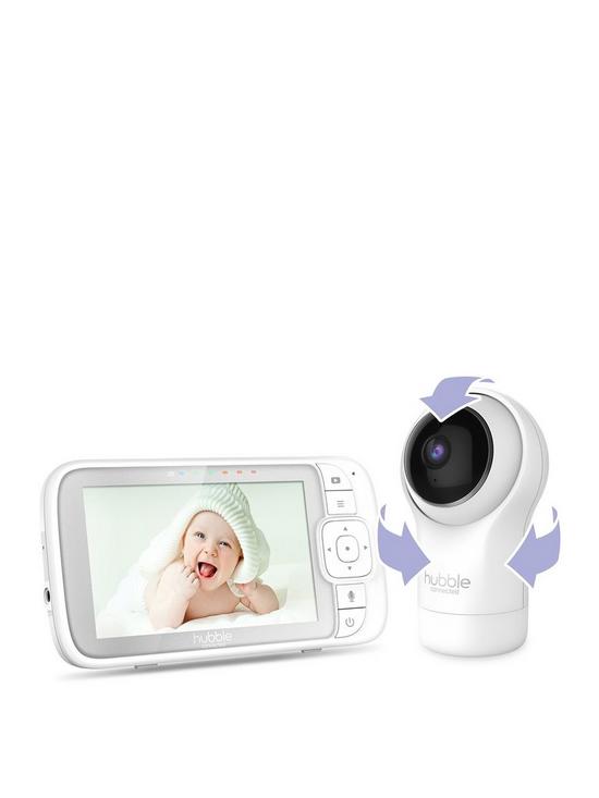 front image of hubble-nursery-view-pro-5-video-baby-monitor-with-remote-pan-tilt-amp-zoom