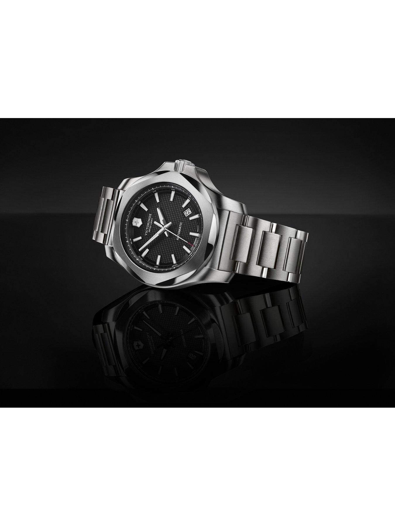  image of victorinox-inox-mechanical-black-dial-bracelet-swiss-made