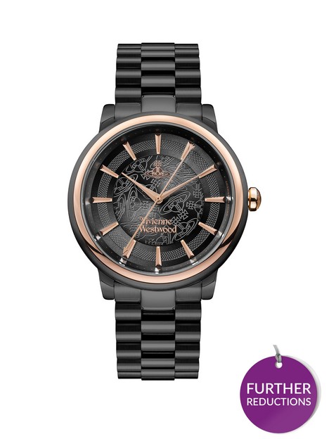 vivienne-westwood-ladies-shoreditch-ladies-quartz-watch-with-black-dial-stainless-steel-bracelet-vv196gngn