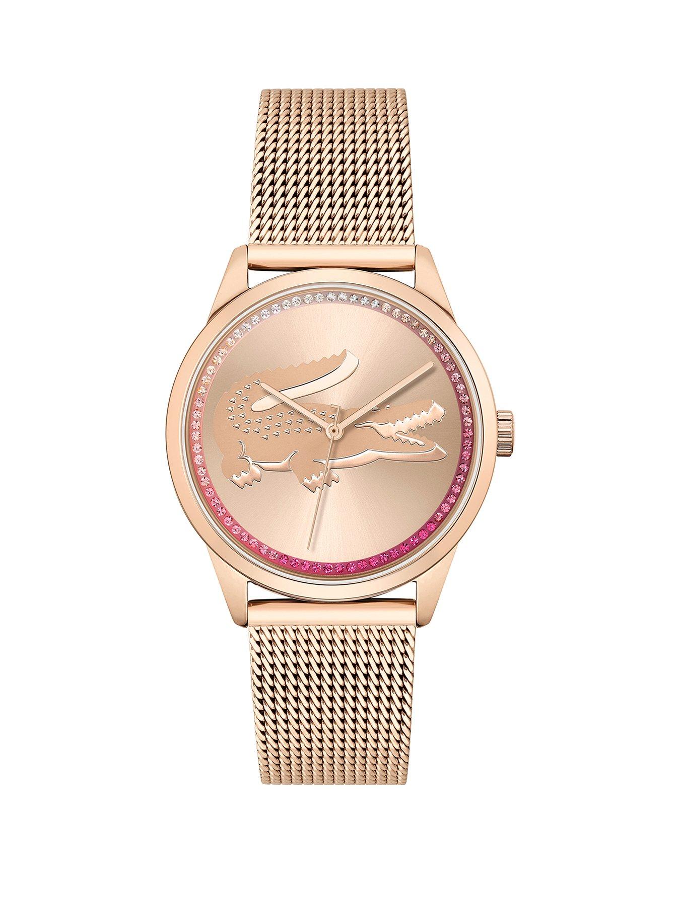 Lacoste Ladies Carnation Gold Ladycroc Watch