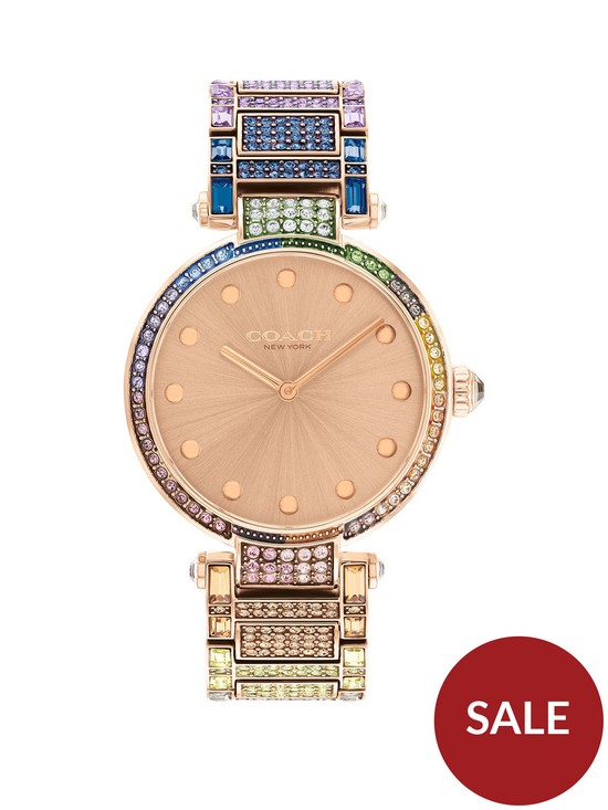 front image of coach-ladies-cary-crystal-watch