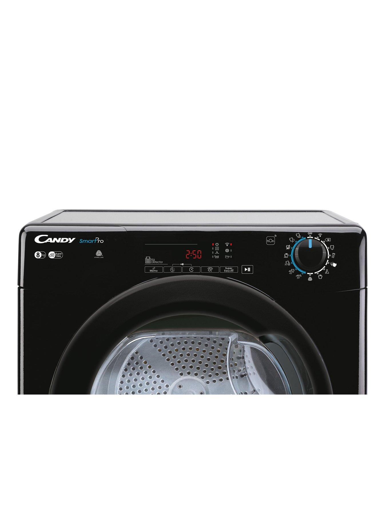 Image 3 of 6 of Candy CSOEC8TBGB80 8kg Freestanding Condenser Tumble Dryer, Sensor Dry, Smart enabled, 14 Programmes, 4 Dryness Levels -&nbsp;Black