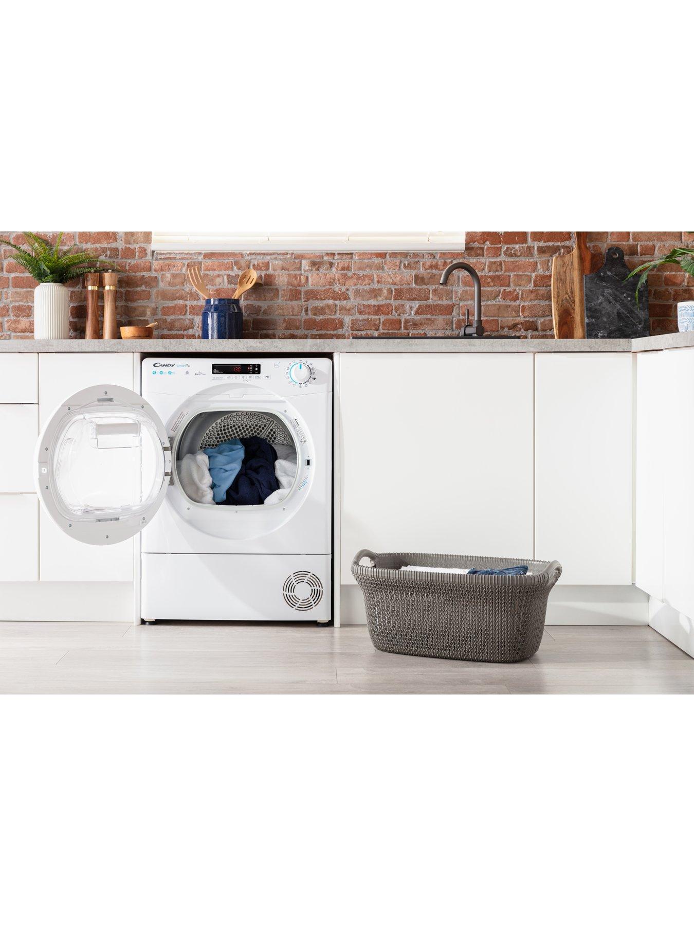  image of candy-smart-pro-csoe-h9a2de-80-9kg-heat-pump-tumble-dryer-a-rated-with-wifi-connectivitynbsp--white