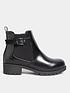  image of yours-extra-wide-fit-buckle-ankle-boot-black
