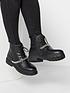  image of yours-extra-wide-fit-chunky-chain-lace-up-boot-black