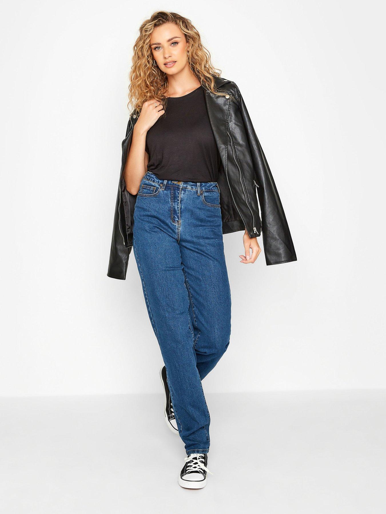 Image 2 of 3 of Long Tall Sally Ladies Una Mom Jean Washed Indigo34in - Blue