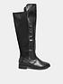  image of yours-extra-wide-fit-studded-rand-boot--black-pu