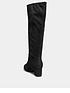  image of yours-extra-wide-fit-stretch-knee-high-boots-black-micro