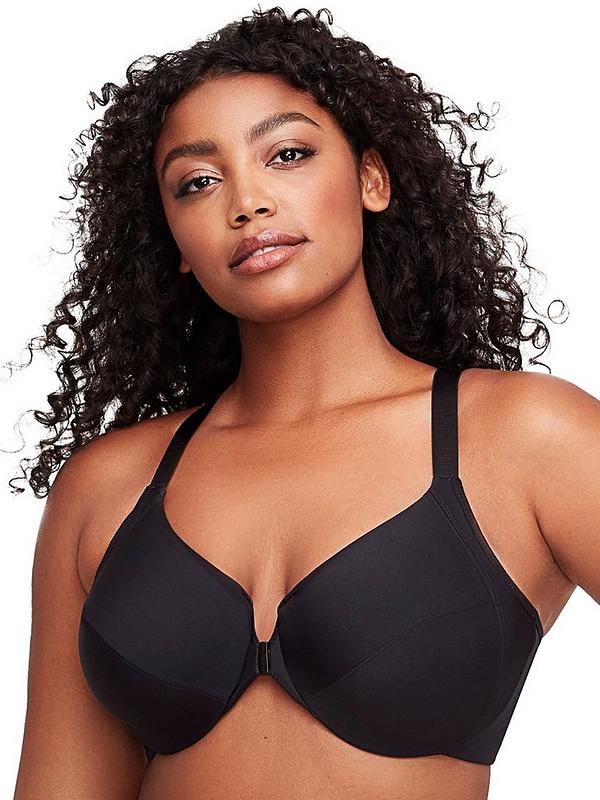 Front Close Smoothing Underwire Bra - Black