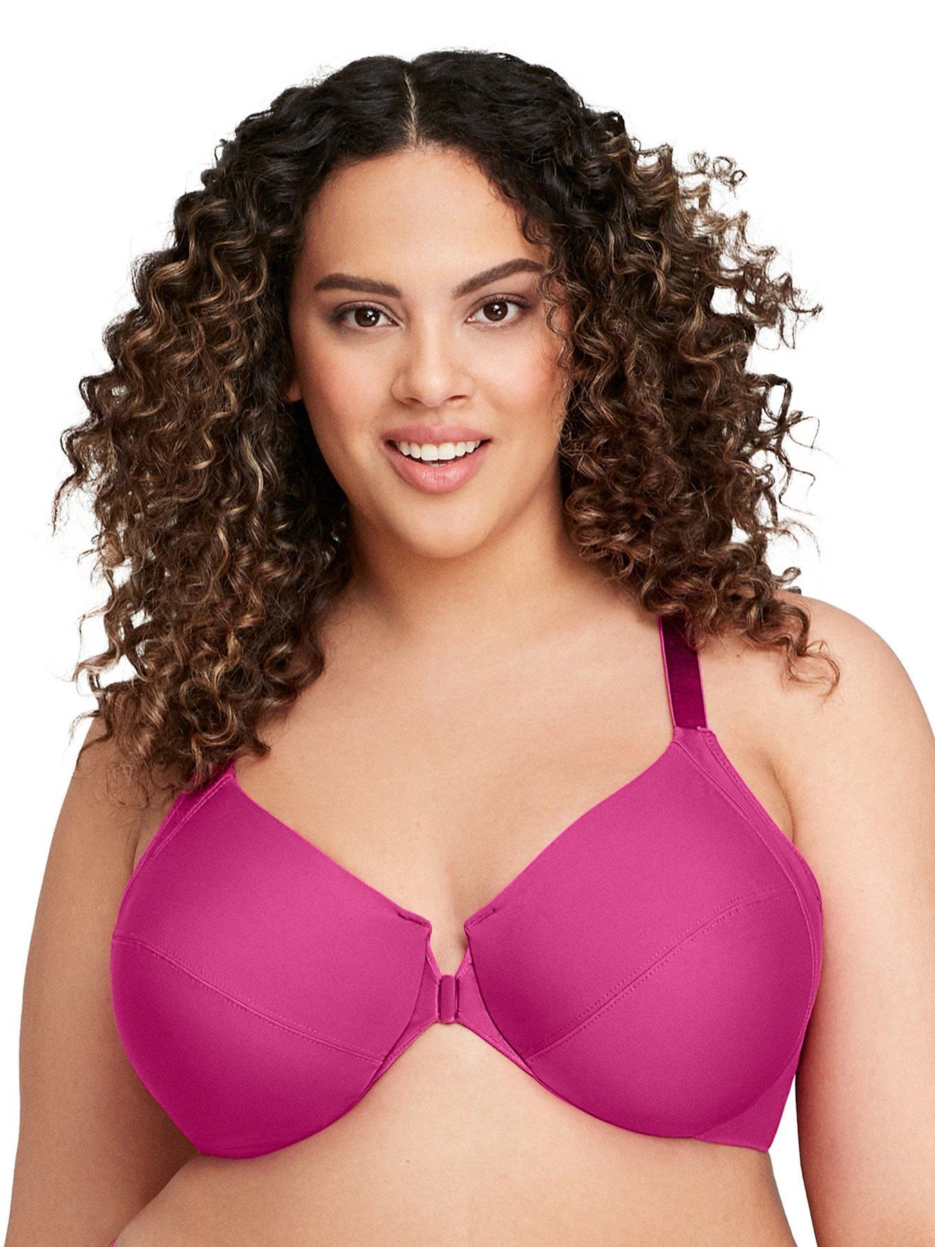Glamorise Front Close Smoothing Underwire Bra - Berry