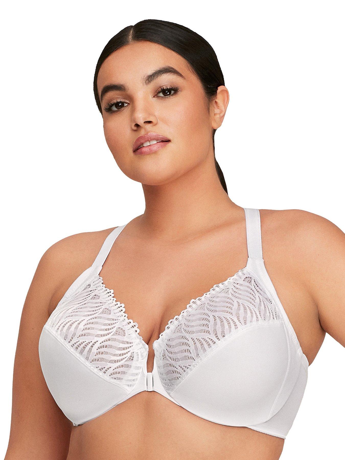 front image of glamorise-front-close-t-back-wonder-wire-bra-white