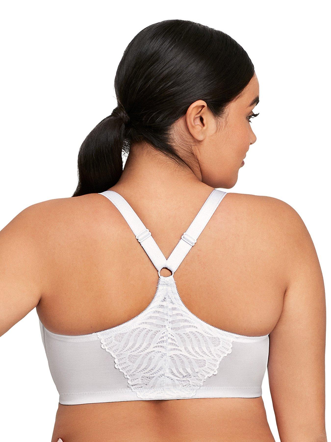 stillFront image of glamorise-front-close-t-back-wonder-wire-bra-white