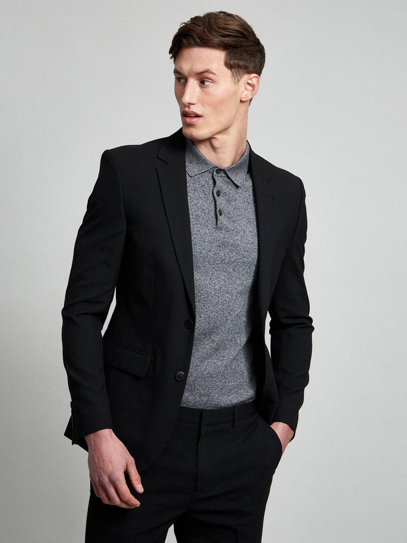 front image of burton-menswear-london-burton-slim-fit-black-essential-jacket