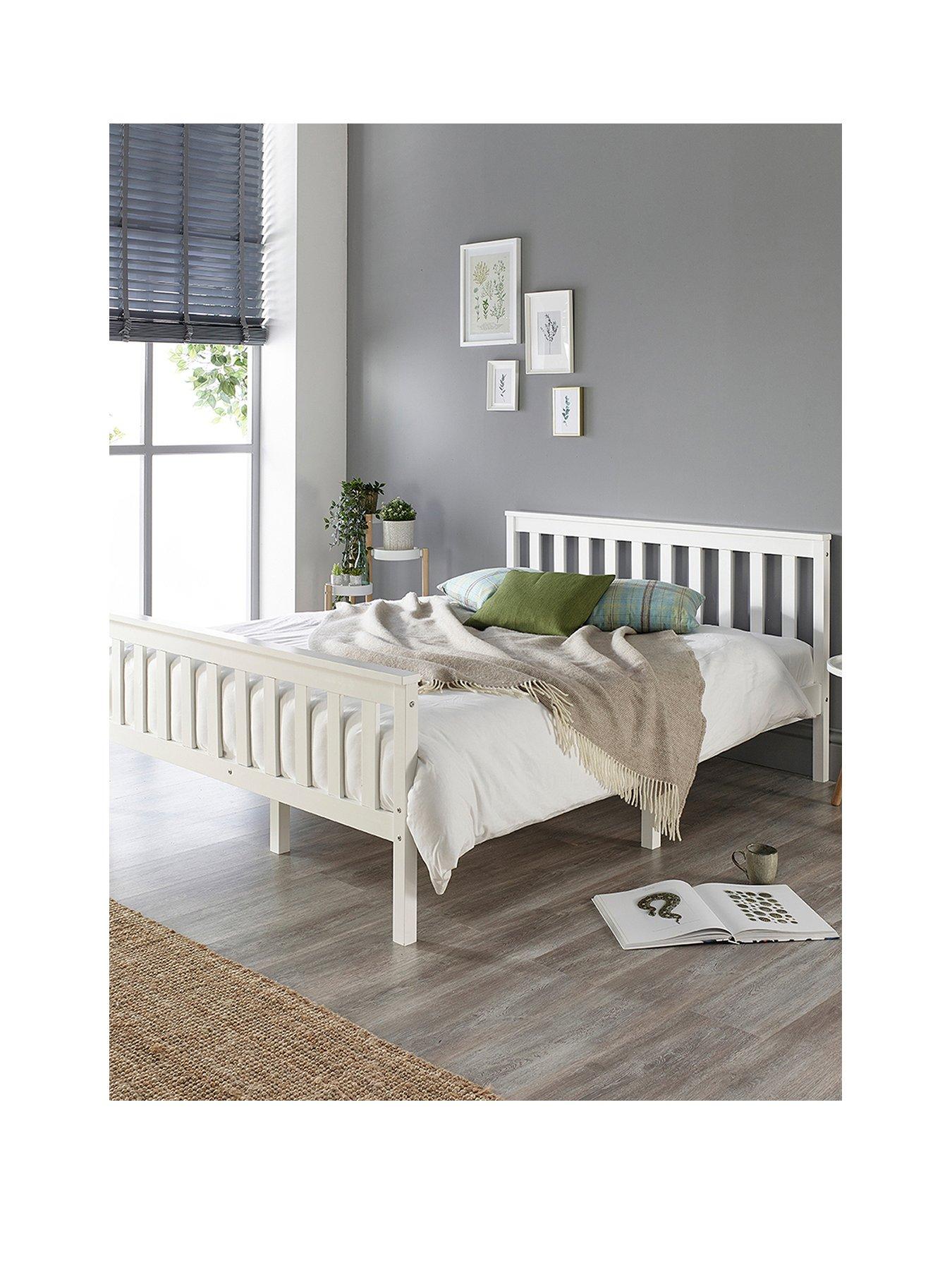 front image of clayton-wooden-bed-frame-with-mattress-options-buy-amp-save-white