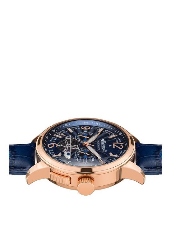 stillFront image of ingersoll-the-regent-mens-automatic-mens-watch-with-blue-dial-and-blue-leather-strap-i00301b