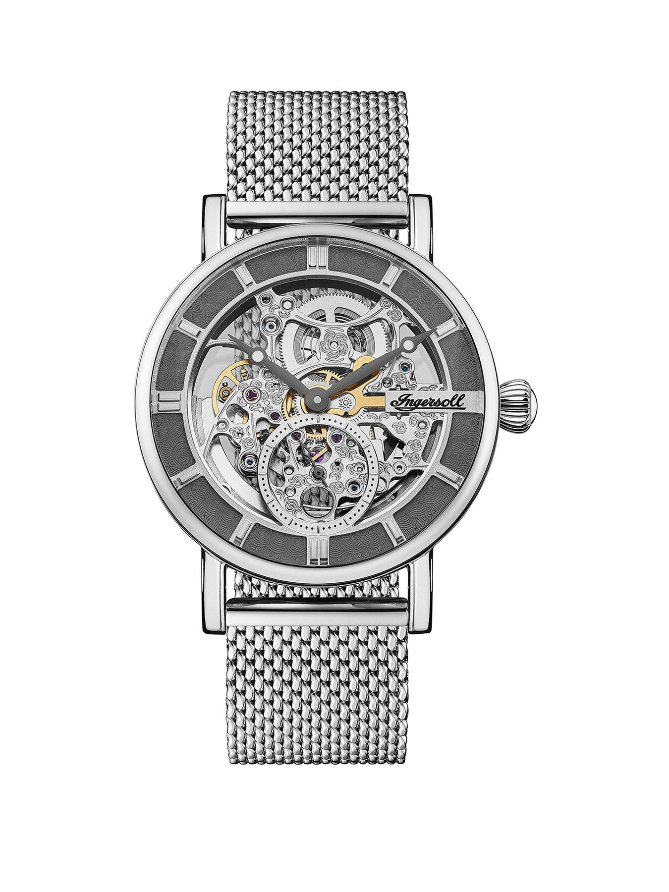 Ingersoll The Herald Automatic Watch with a Grey Dial and a Silver Stainless Steel Strap - I00405B