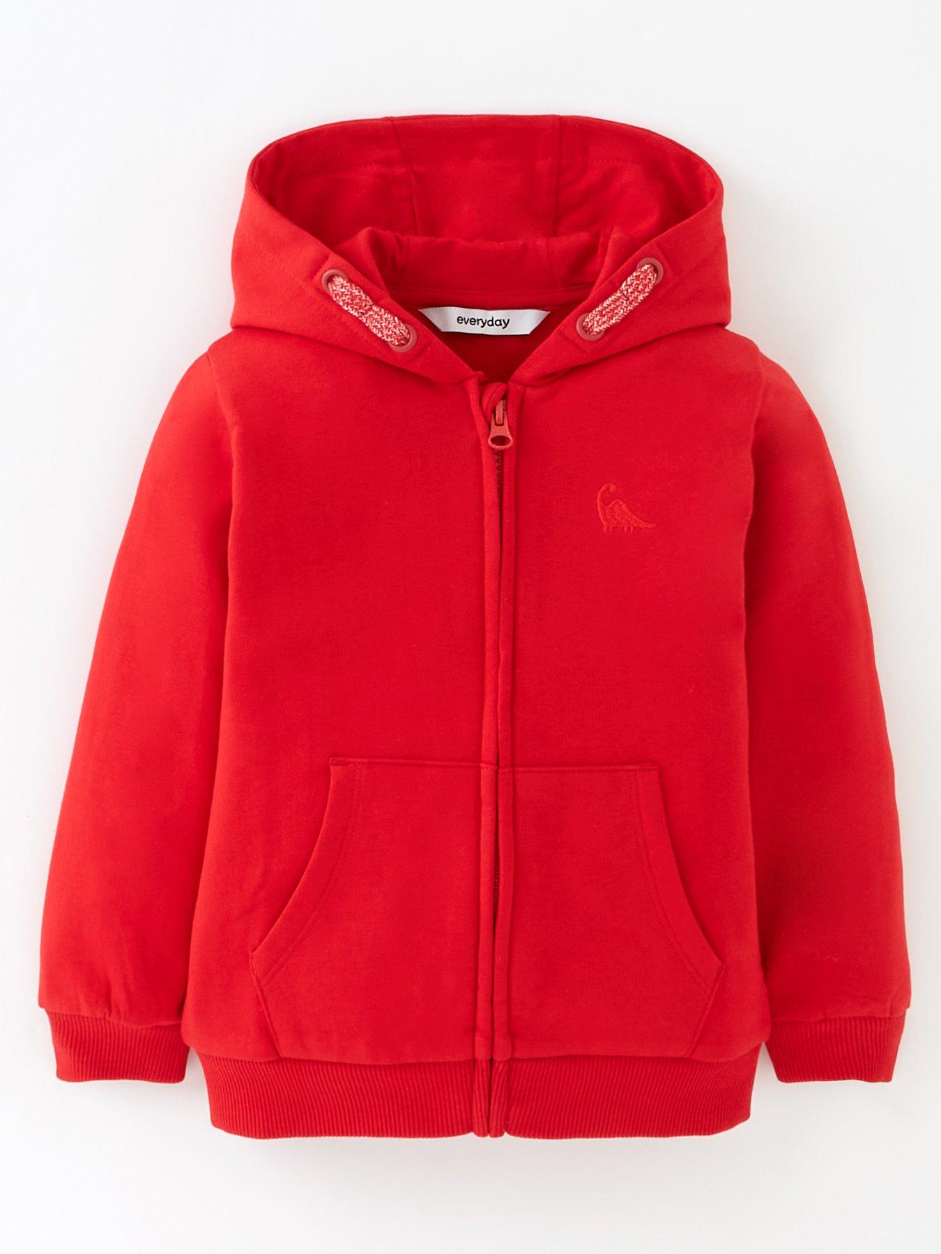 Red zipper hoodie on sale boys