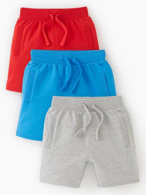 mini-v-by-very-boys-cotton-rich-essentials-3-pack-shorts-blueredgrey