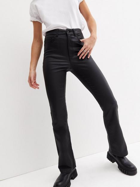 new-look-coated-waist-enhance-quinn-bootcut-jeans-black