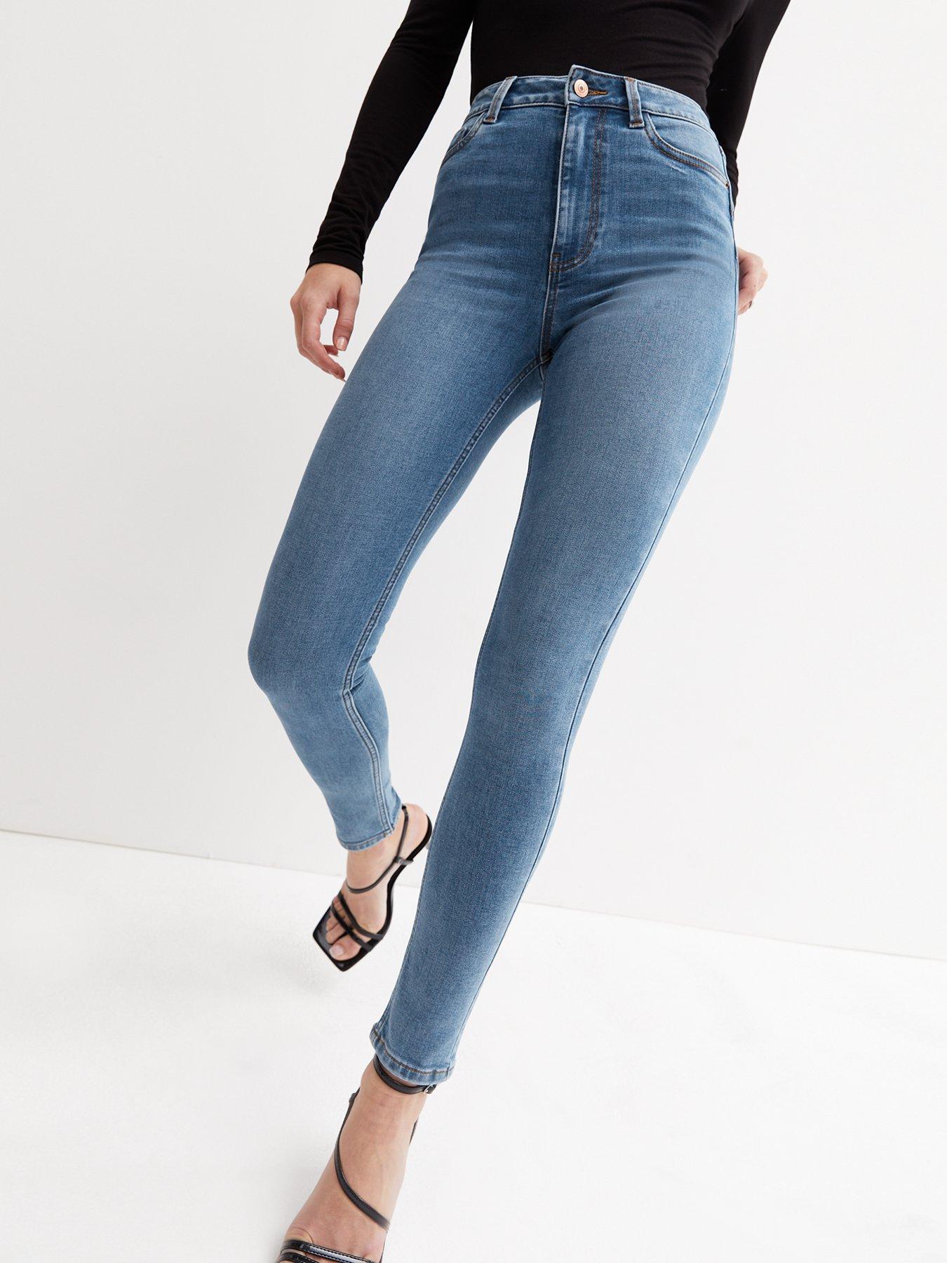  image of new-look-blue-mid-wash-lift-amp-shape-jenna-skinny-jeans