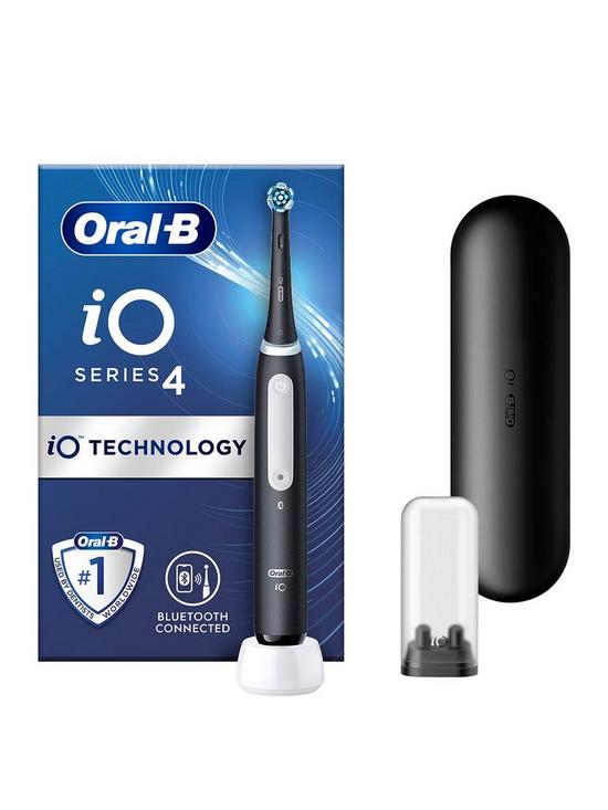 front image of oral-b-io4-black-electric-toothbrushnbspwith-freenbsptravel-case