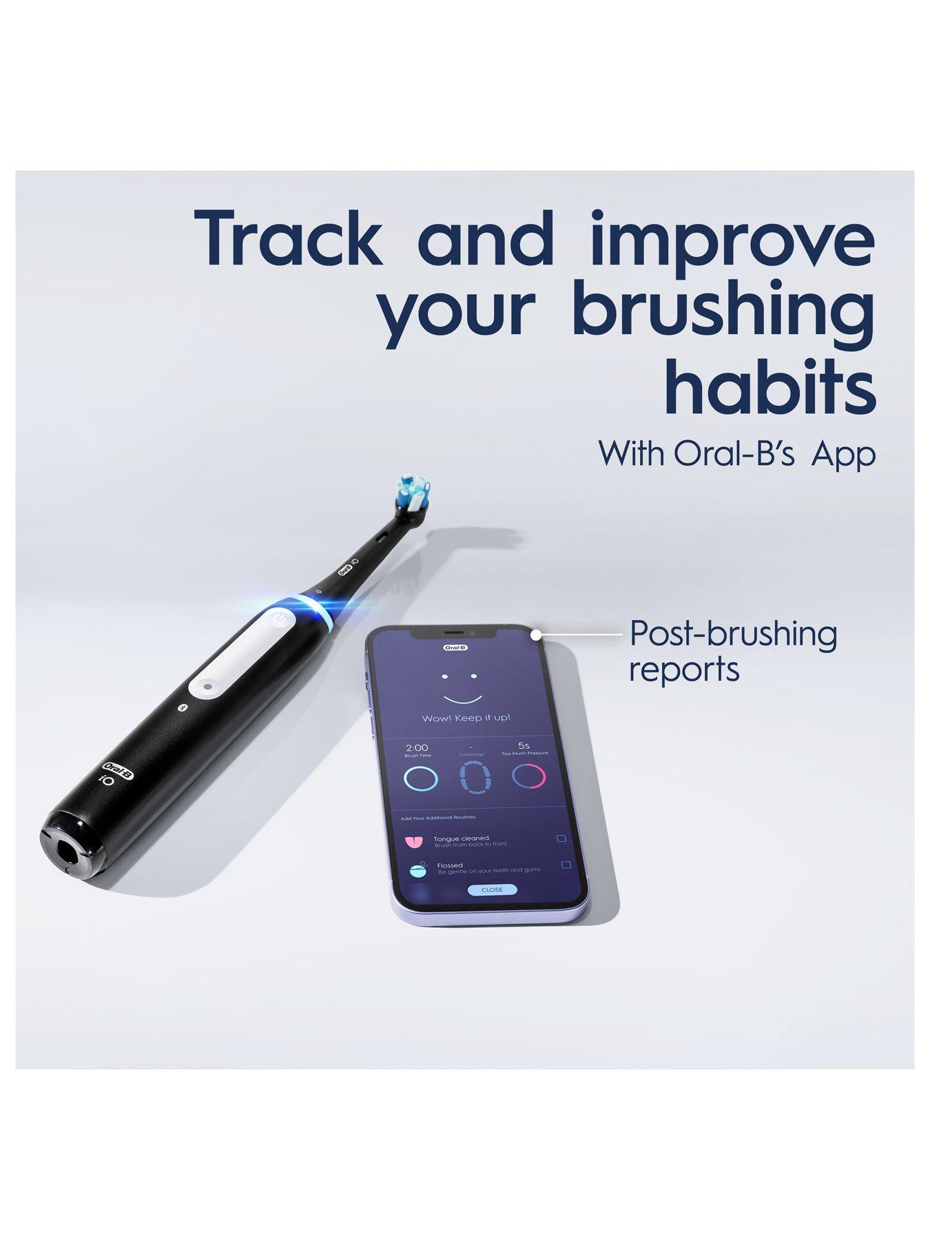  image of oral-b-io4-black-electric-toothbrushnbspwith-freenbsptravel-case