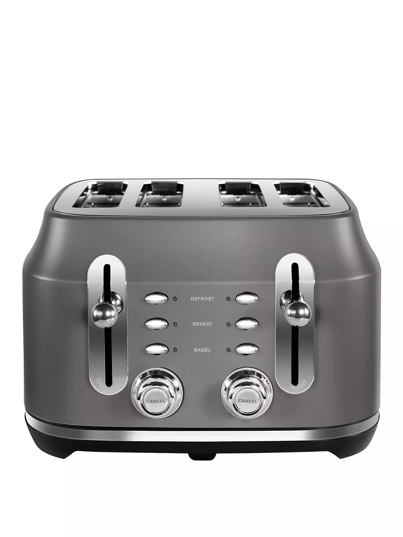 Home Shark 4 Slice Toaster, Stainless Steel Toaster with 7 Shade Settings, Extra  Wide Slots for Bagels, Silver 