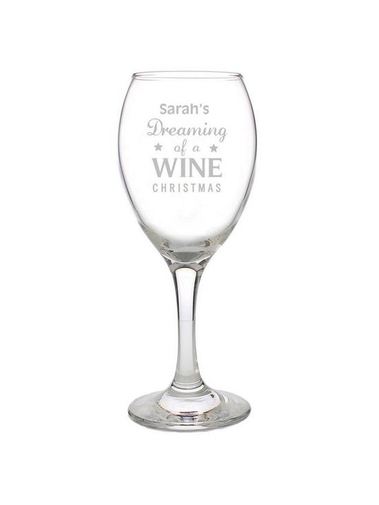 stillFront image of the-personalised-memento-company-wine-christmas-glass