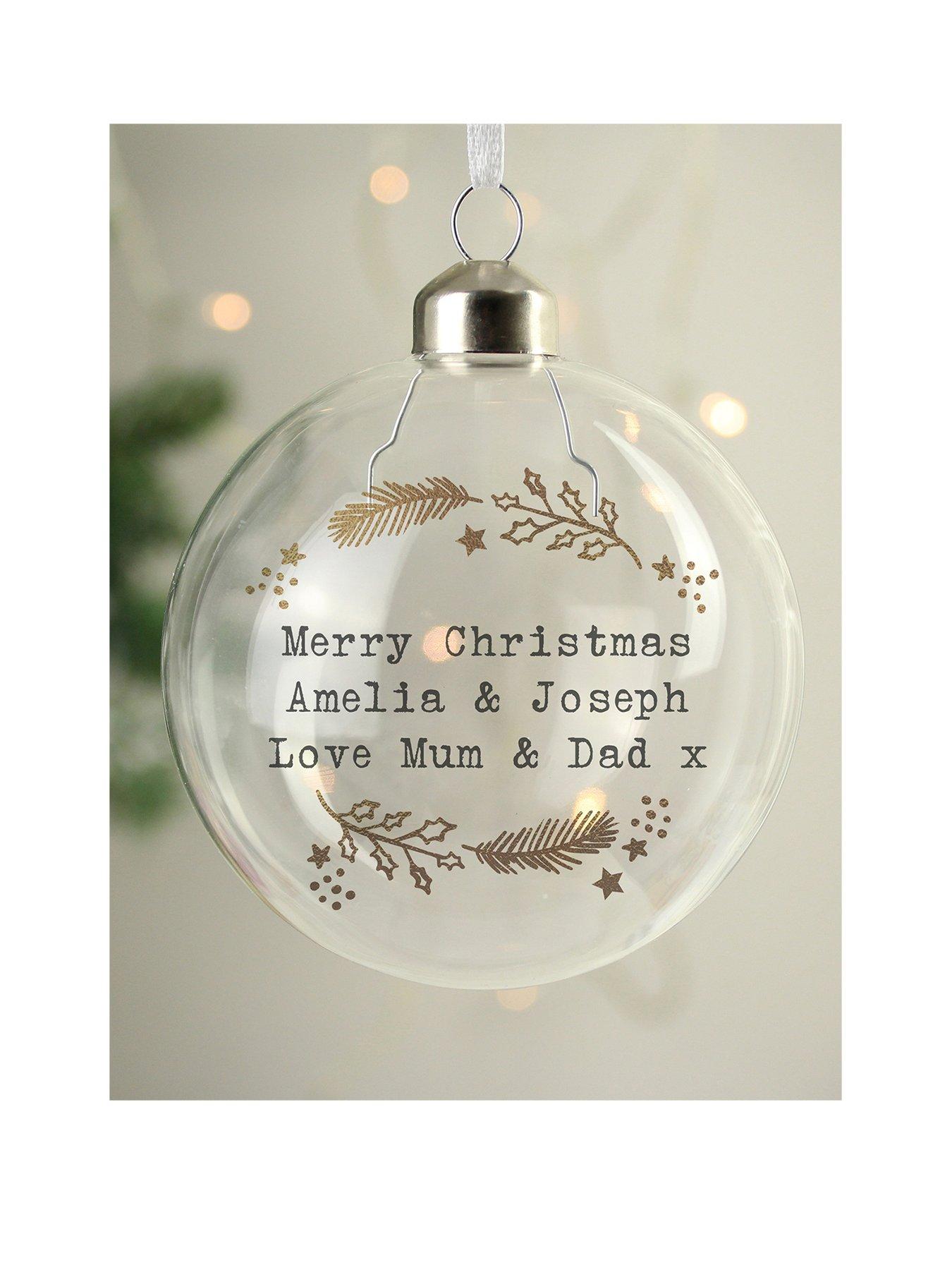 undefined Gold Wreath Glass Bauble