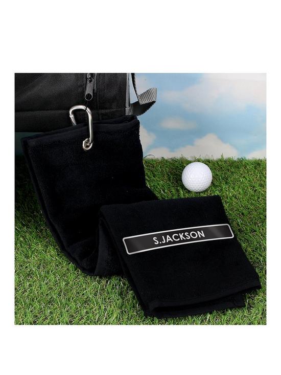 front image of the-personalised-memento-company-golf-towel