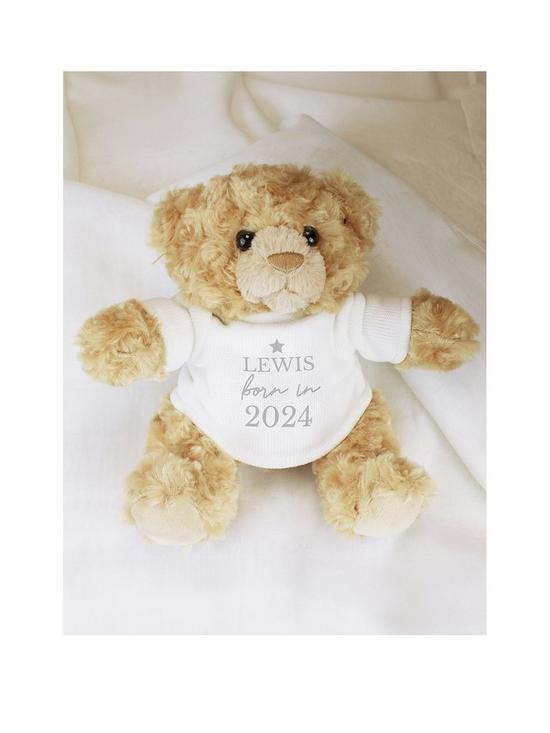 front image of the-personalised-memento-company-bespoke-born-in-2023-teddy-bearbr-nbspnbsp