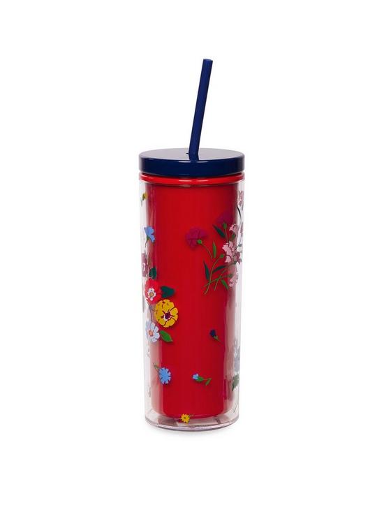 front image of kate-spade-new-york-acrylic-tumbler-with-straw-bouquet-toss