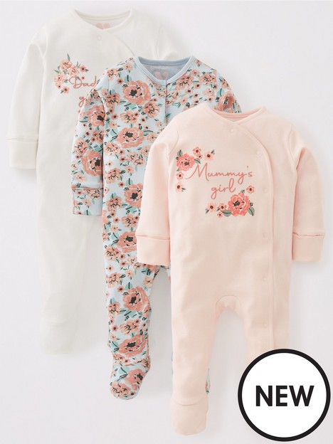 mini-v-by-very-baby-girls-3-pack-mummy-and-daddy-sleepsuit-multi