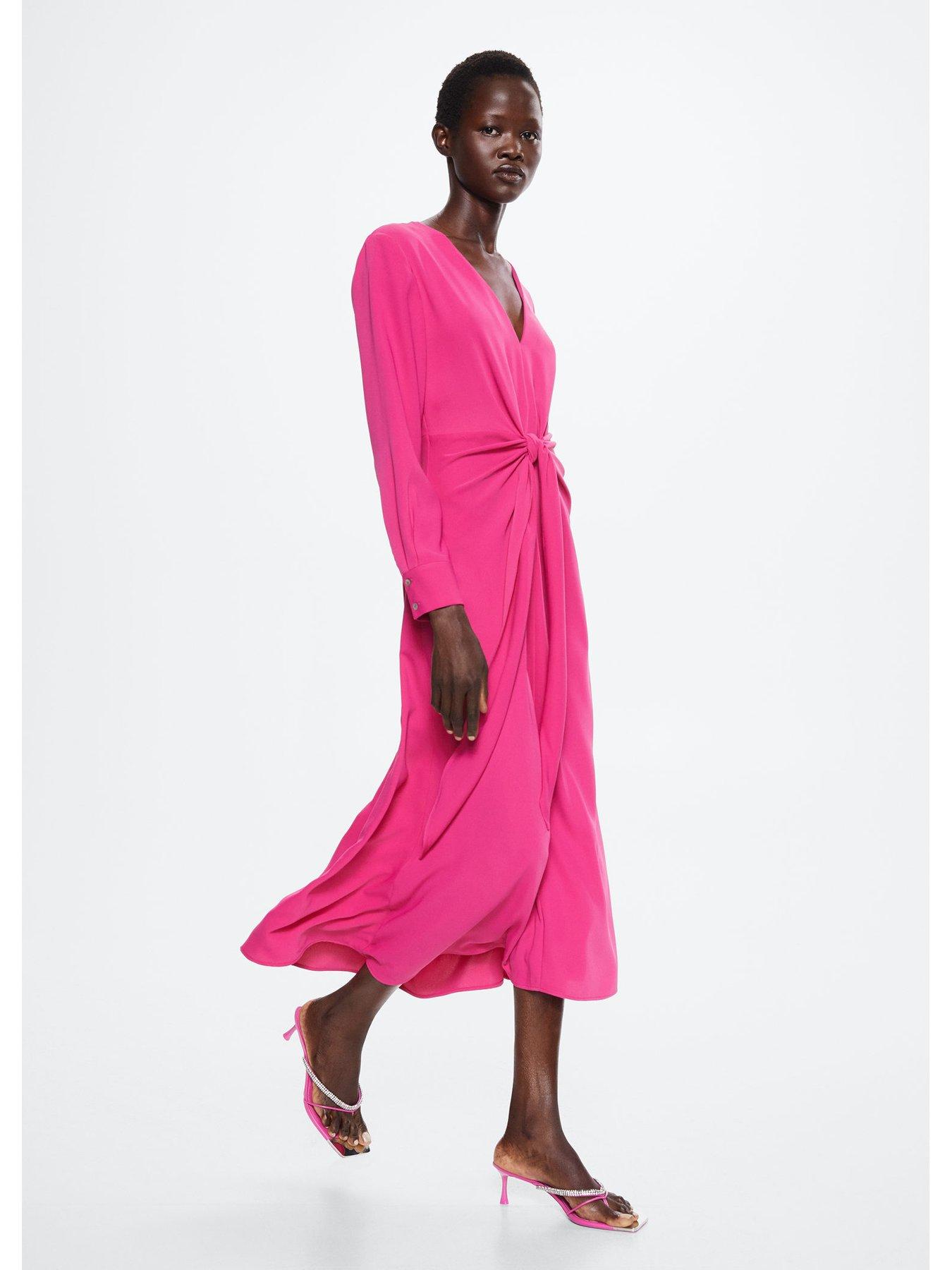 Mango Knot Front Midi Dress littlewoods