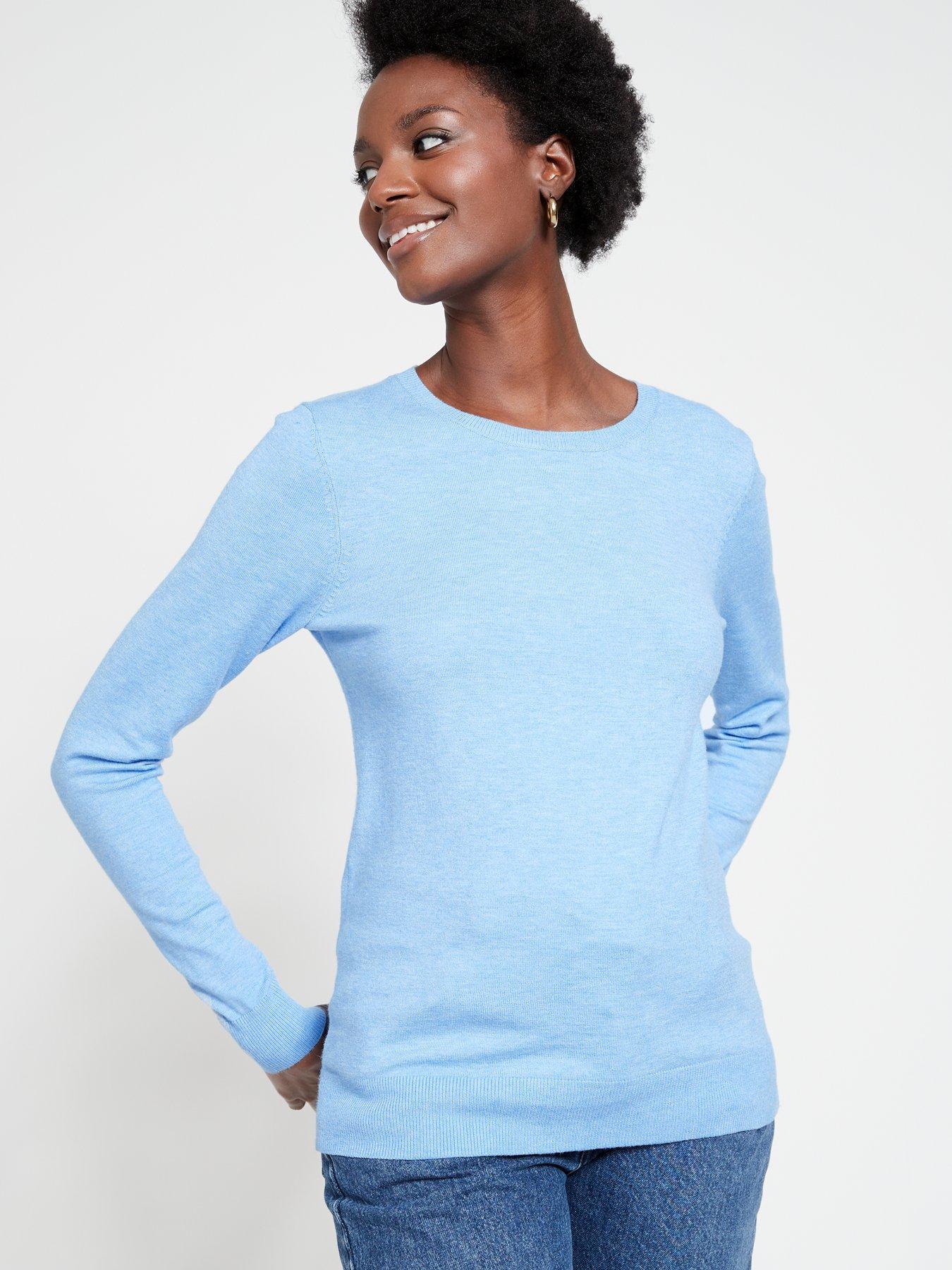  image of everyday-crew-neck-jumper-blue