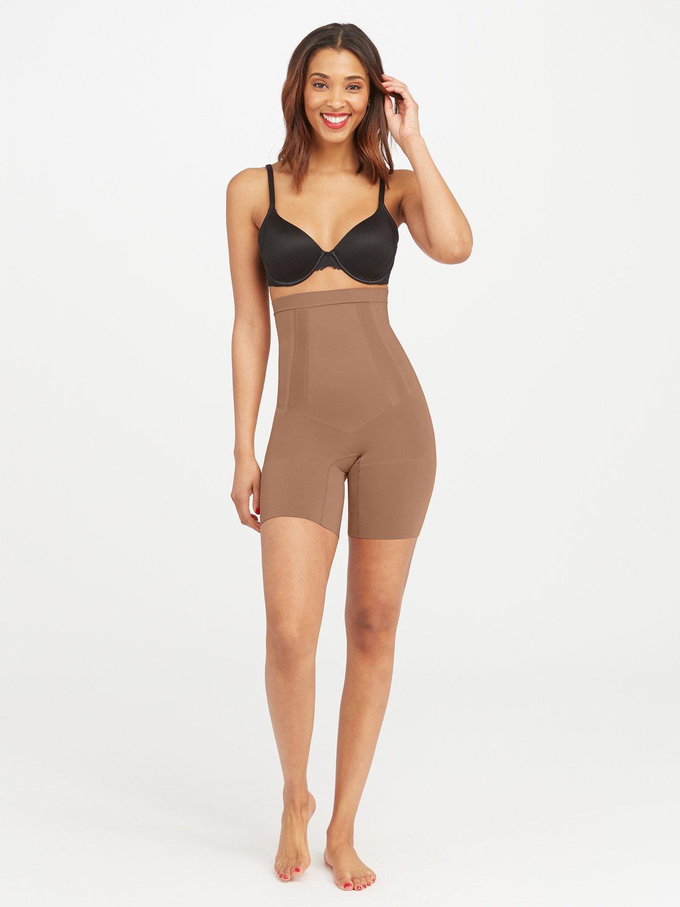 Spanx Oncore High Waisted Mid Thigh Short - Firm Control - Café Au Lait