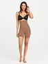  image of spanx-oncore-high-waisted-mid-thigh-short-firm-control-cafeacute-au-lait