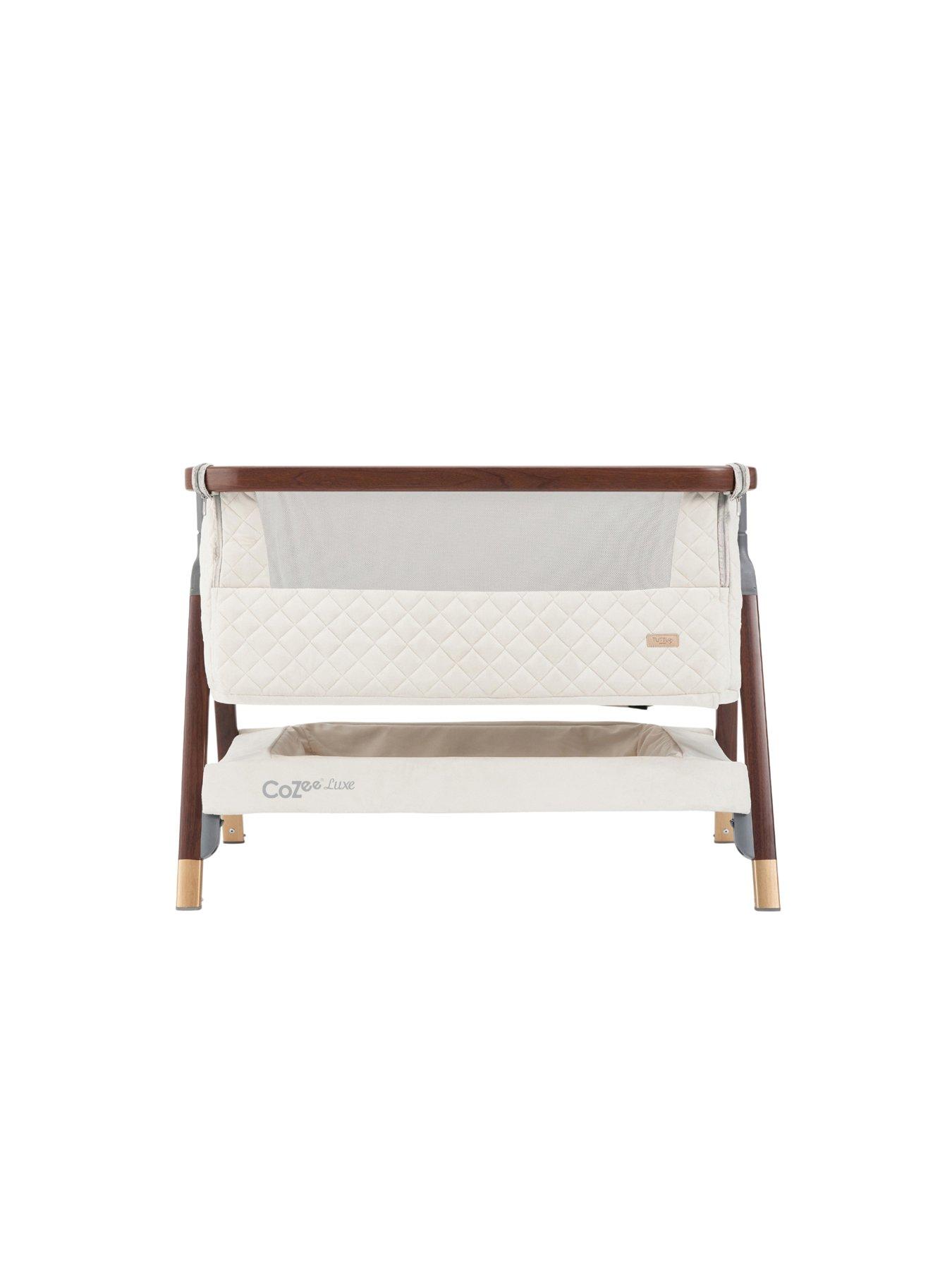Tutti Bambini CoZee Luxe Bedside Crib Walnut/Cream Littlewoods