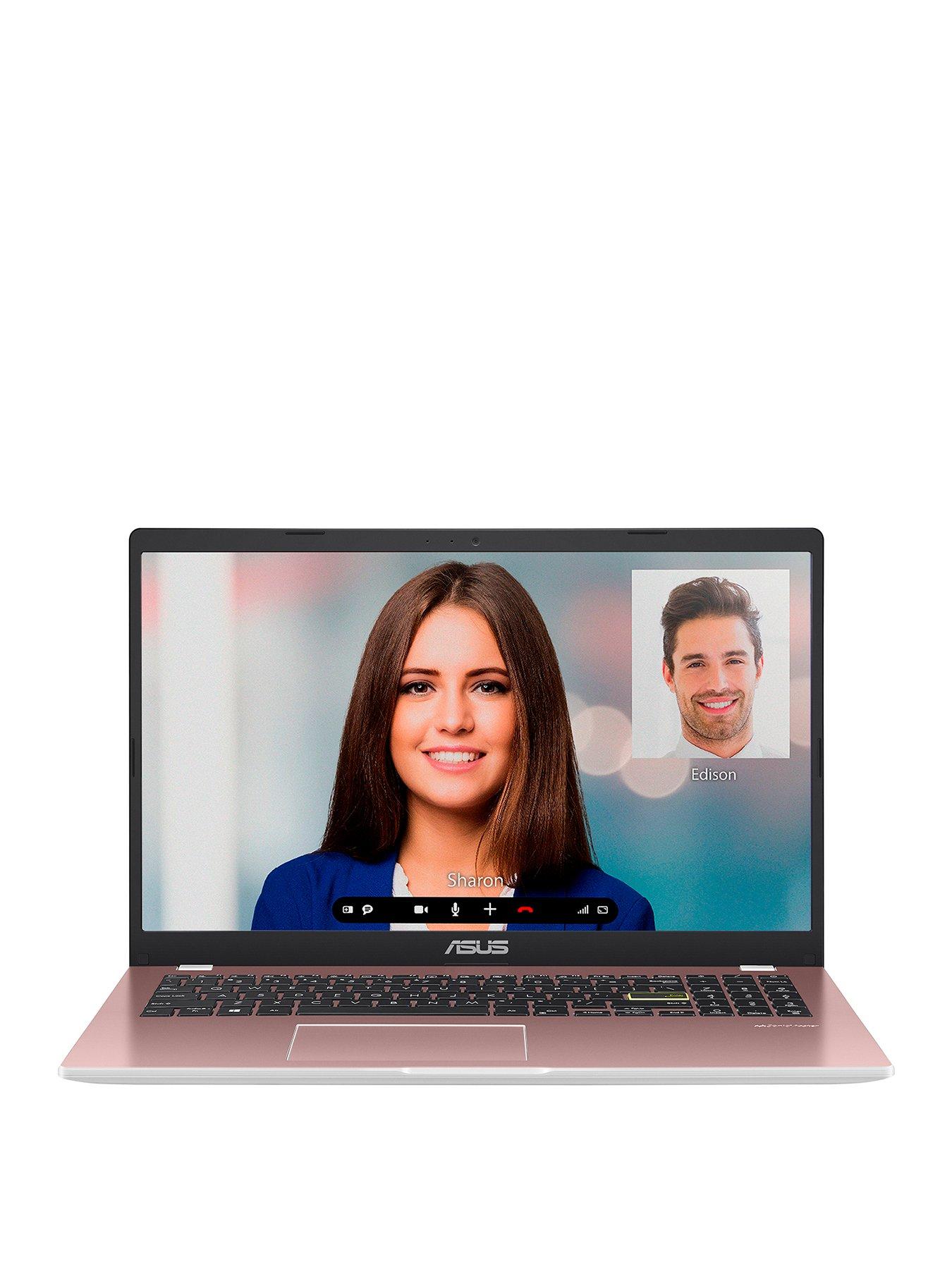 stillFront image of asus-cloudbook-e510ma-ej118ws-laptop-156in-fhdnbspintel-celeron-4gb-ram-64gb-storagenbsp--pink