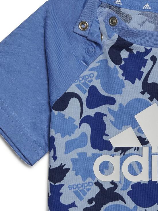 outfit image of adidas-sportswear-infant-dino-print-short-tee-set