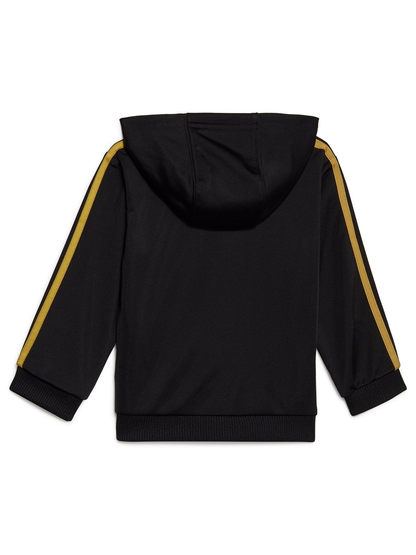 adidas tracksuit gold stripes