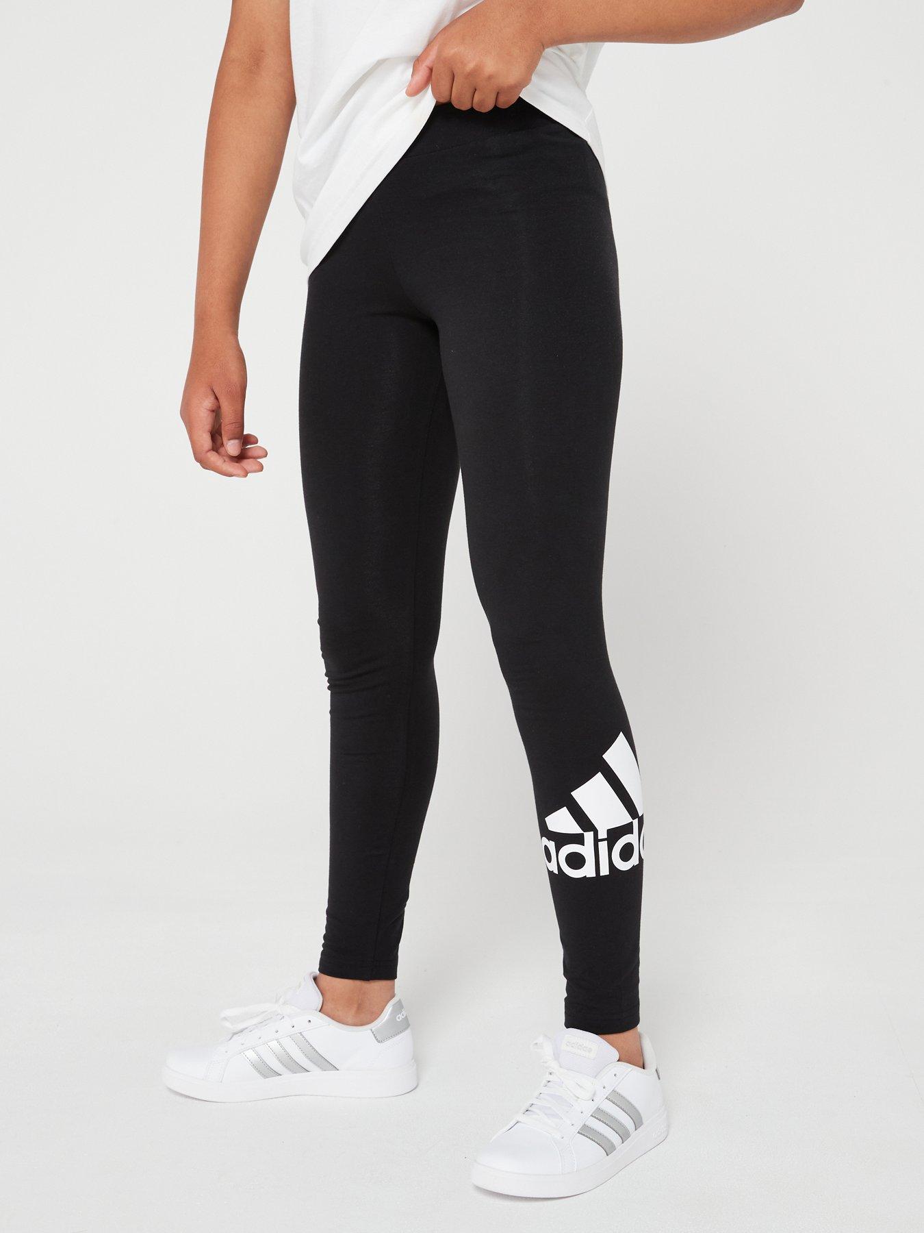 adidas Sportswear Junior Essentials Linear Leggings Black White littlewoods