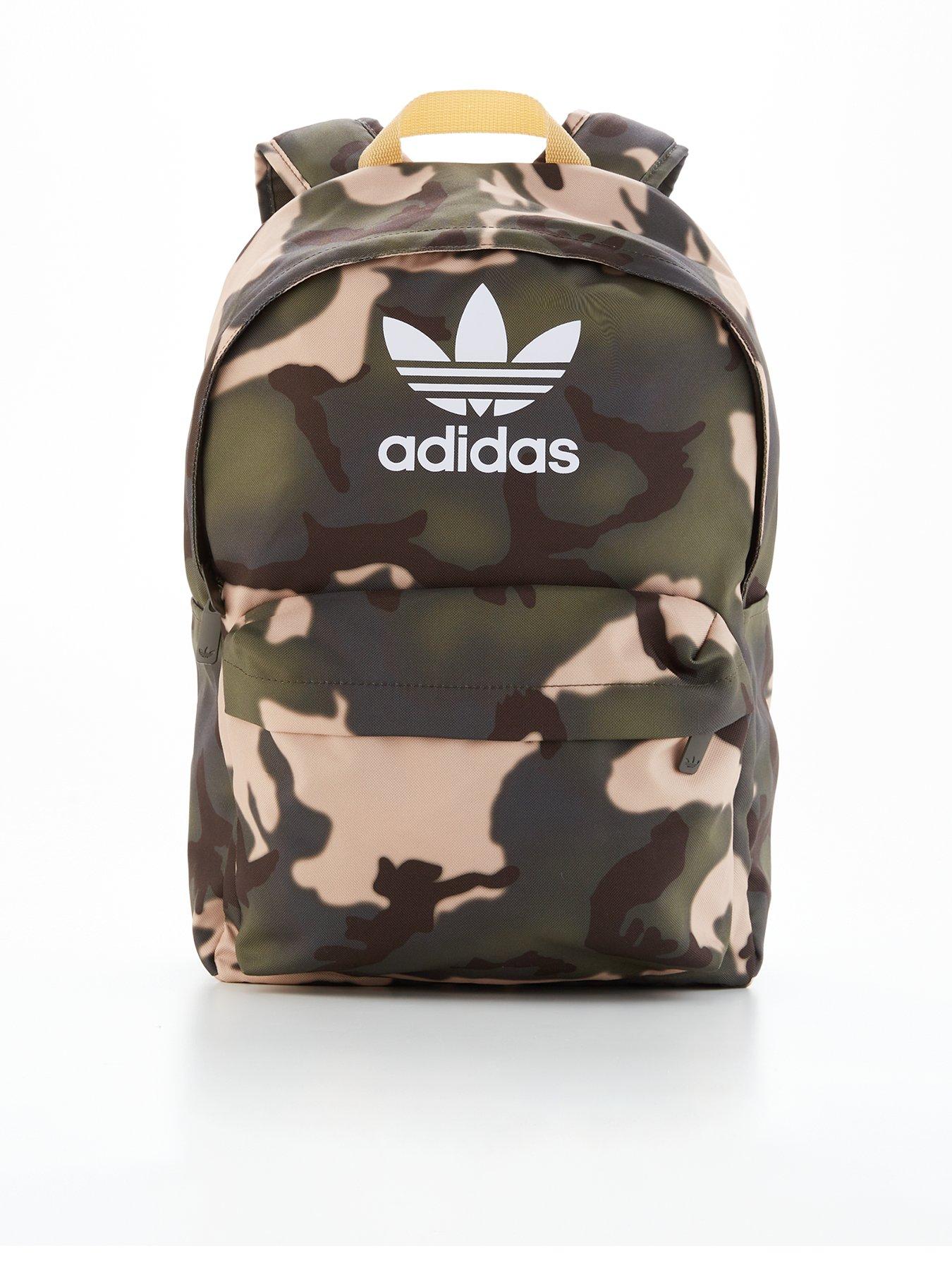 adidas Originals Camo Print Backpack Khaki littlewoods