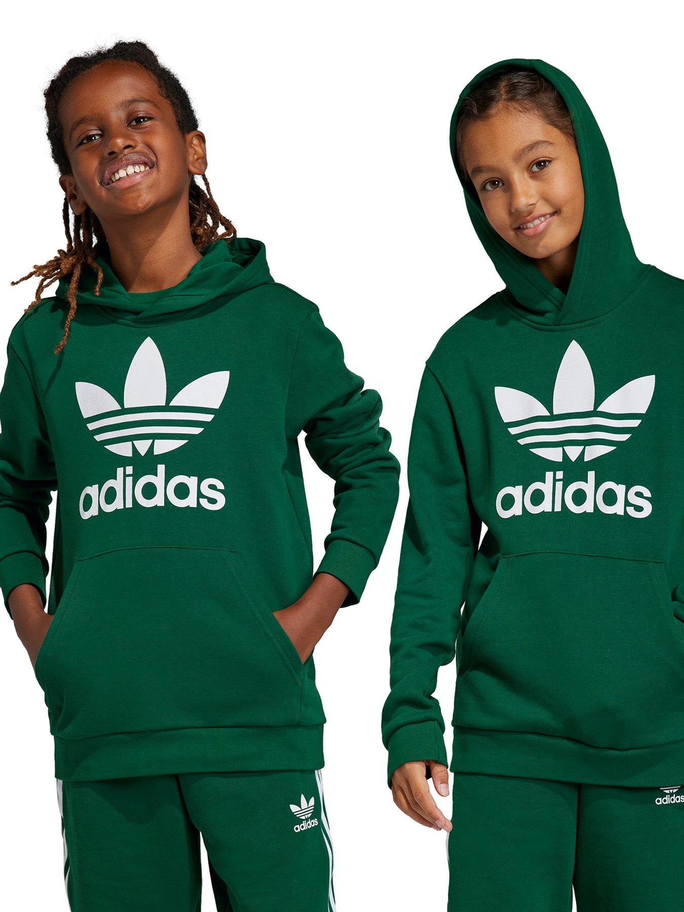 Adidas trefoil best sale hoodie junior