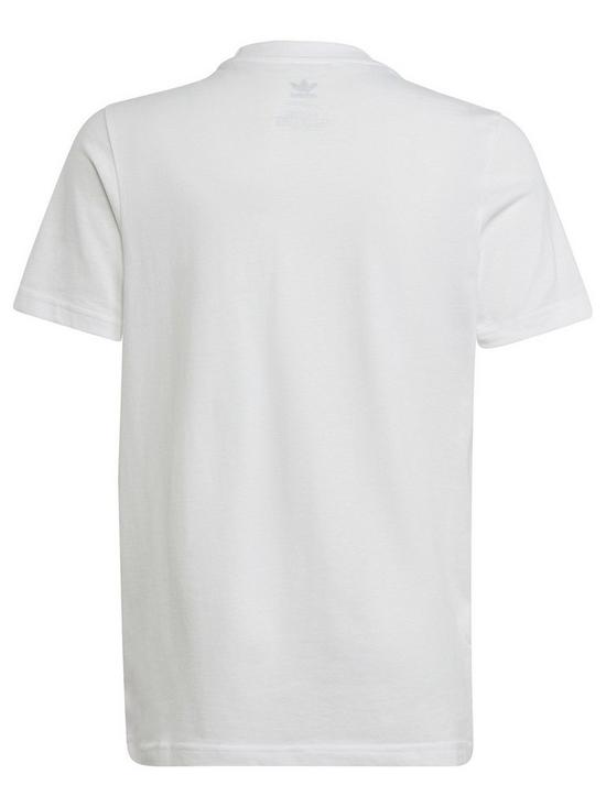 back image of adidas-originals-junior-camo-print-t-shirt-white