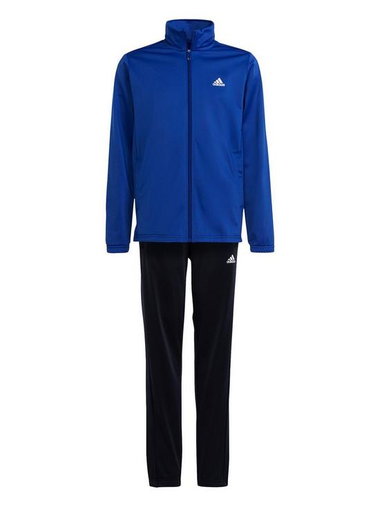 front image of adidas-sportswear-junior-big-logo-tracksuit-blue