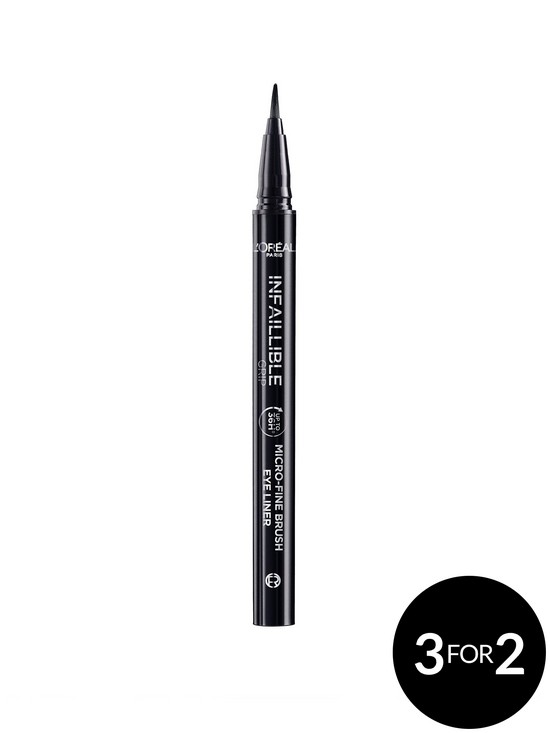 front image of loreal-paris-infallible-grip-micro-fine-001mm-36h-eyeliner-obsidian-black-15ml