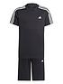  image of adidas-sportswear-junior-boys-train-essentials-3-stripes-short-amp-tee-set-black