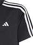  image of adidas-sportswear-junior-boys-train-essentials-3-stripes-short-amp-tee-set-black